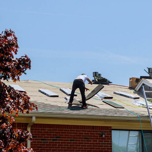 repairing a storm damaged roof
